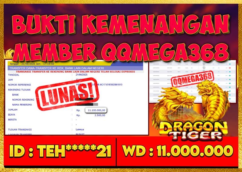 QQMEGA368 JACKPOT Rp 11.100.000 - LUNAS!!!