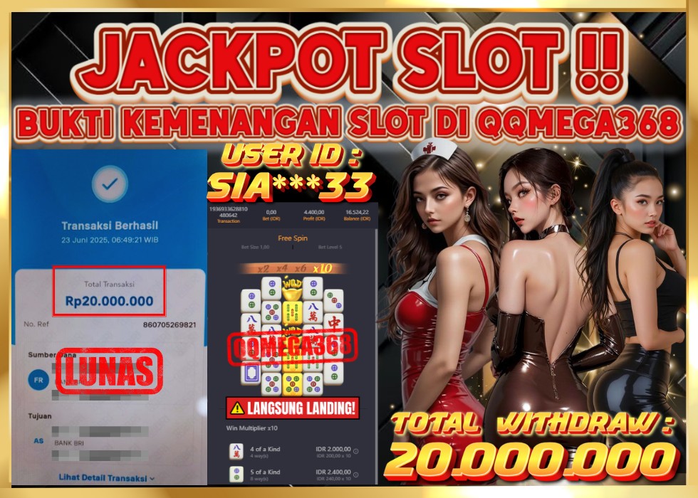 QQMEGA368 JACKPOT Rp 20.000.000  - LUNAS!!!