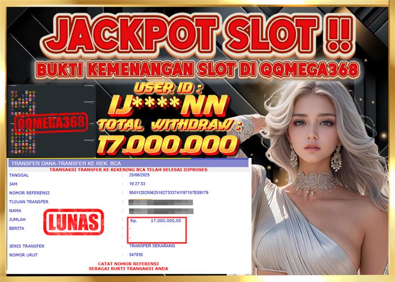 QQMEGA368 JACKPOT Rp 17.000.000 - LUNAS!!!