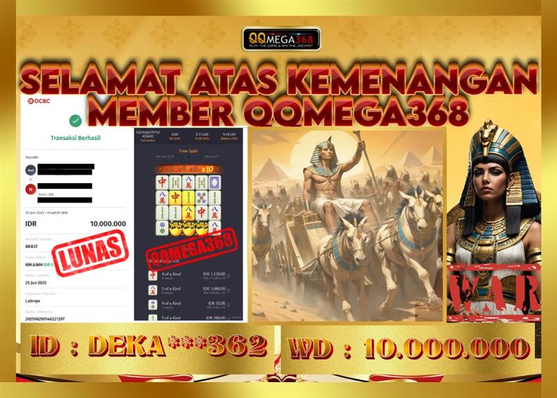QQMEGA368 JACKPOT Rp 10.000.000  - LUNAS!!!