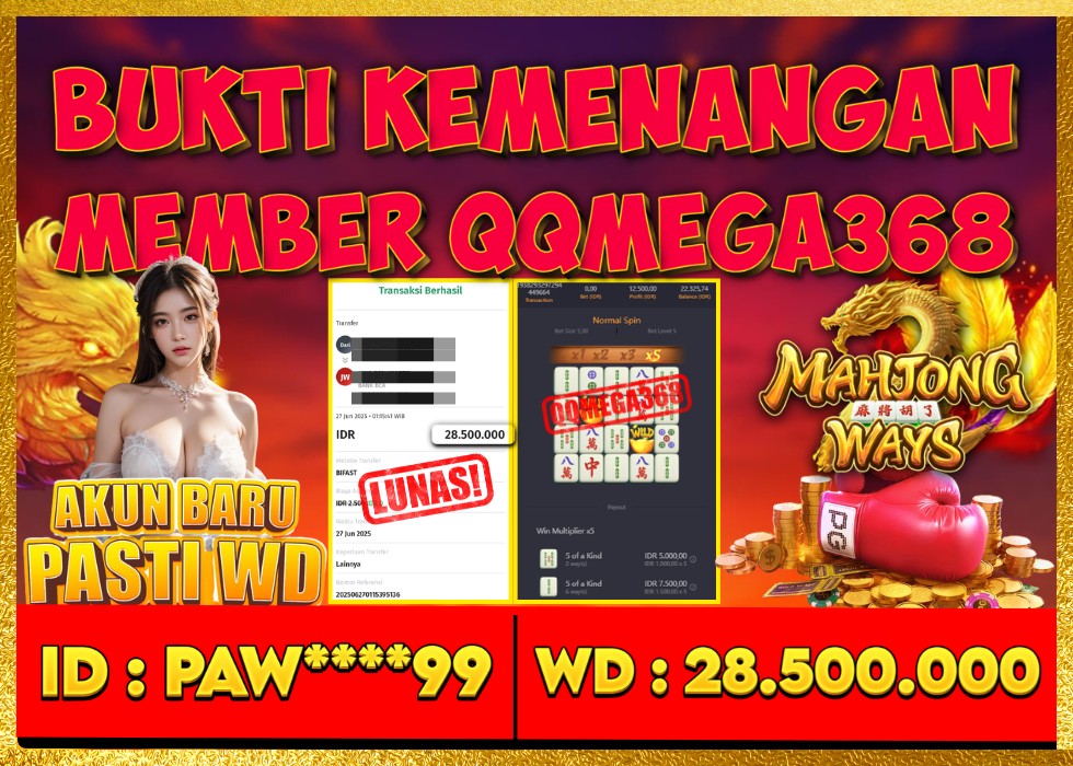 QQMEGA368 JACKPOT Rp 28.500.000 - LUNAS!!!