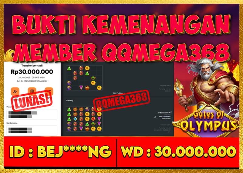 QQMEGA368 JACKPOT Rp 30.000.000 - LUNAS!!!