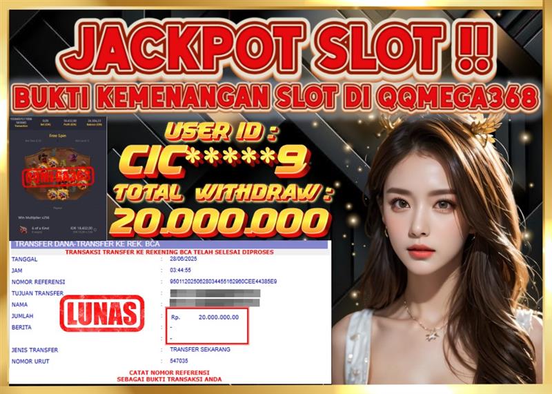QQMEGA368 JACKPOT Rp 20.000.000  - LUNAS!!!