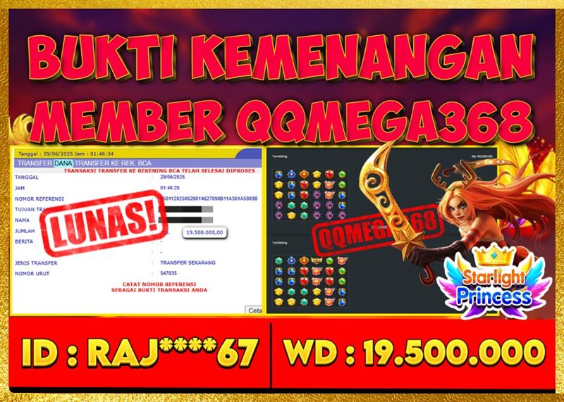 QQMEGA368 JACKPOT Rp 19.500.000 - LUNAS!!!