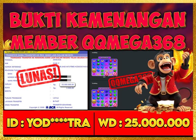 QQMEGA368 JACKPOT Rp 25.000.000 - LUNAS!!!