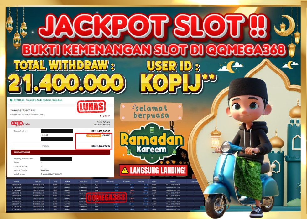 QQMEGA368 JACKPOT Rp 21.400.000  - LUNAS!!!