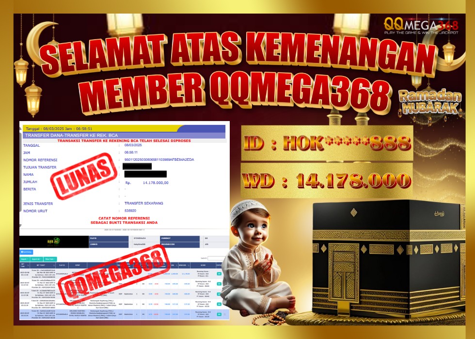 QQMEGA368 JACKPOT Rp 14.178.000 - LUNAS!!!