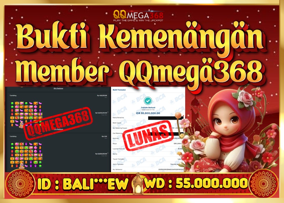 QQMEGA368 JACKPOT Rp 55.000.000 - LUNAS!!!