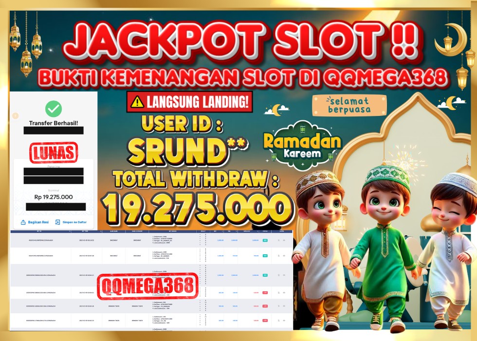 QQMEGA368 JACKPOT Rp 19.275.000  - LUNAS!!!