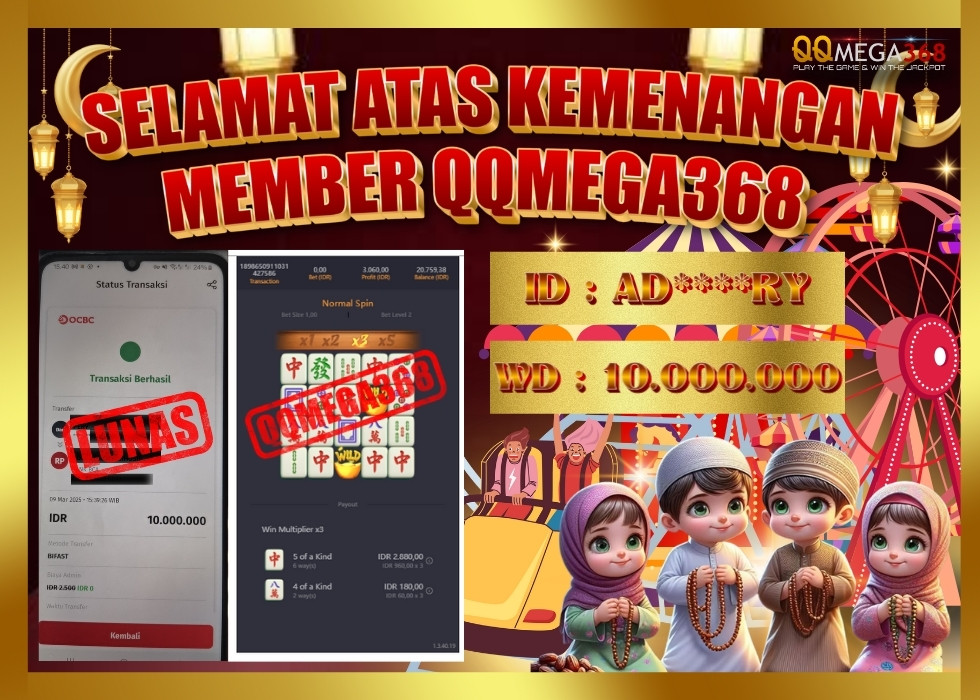 QQMEGA368 JACKPOT Rp 10.000.000 - LUNAS!!!