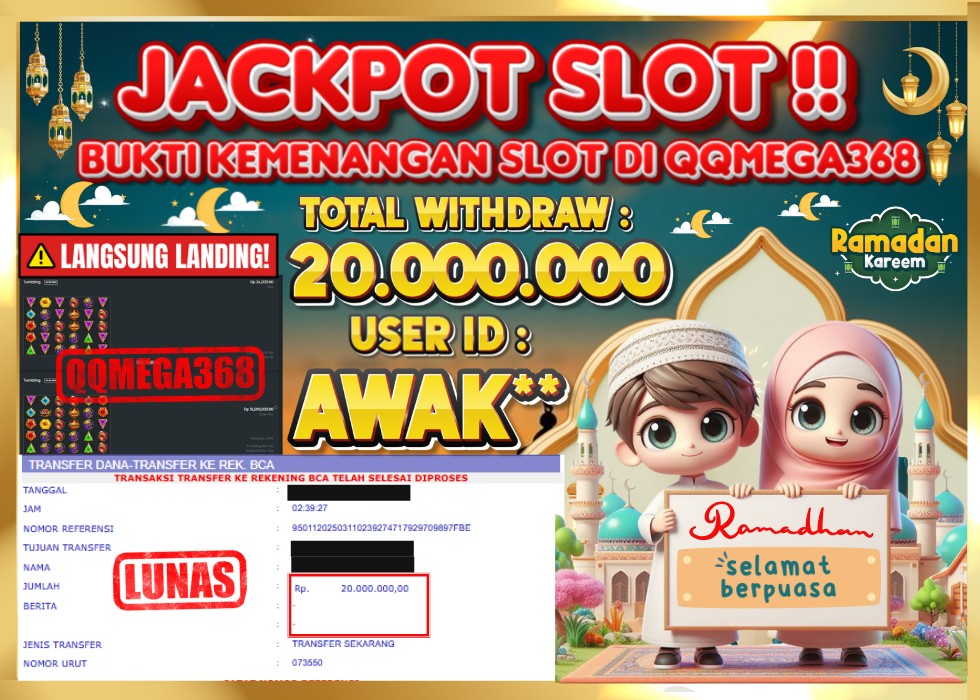 QQMEGA368 JACKPOT Rp 20.000.000  - LUNAS!!!