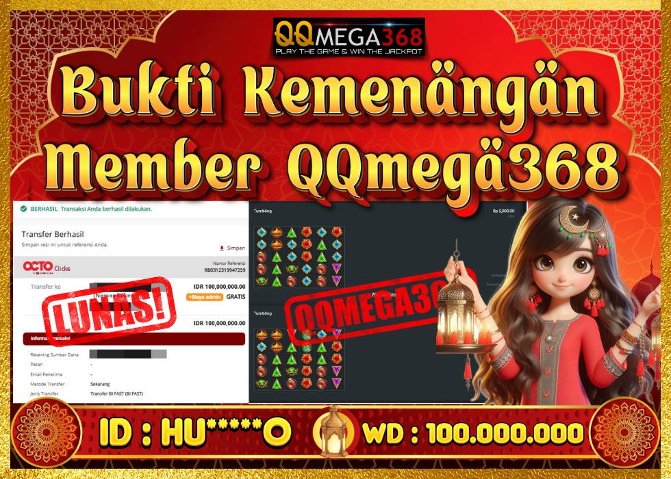 QQMEGA368 JACKPOT Rp 100.000.000  - LUNAS!!!