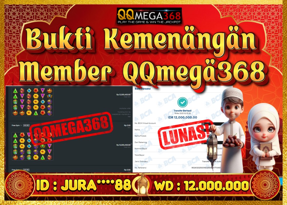 QQMEGA368 JACKPOT Rp 12.000.000 - LUNAS!!!