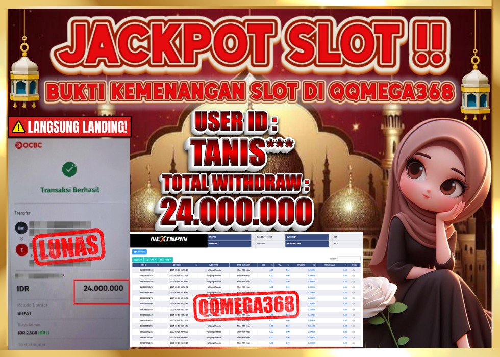 QQMEGA368 JACKPOT Rp 24.000.000  - LUNAS!!!
