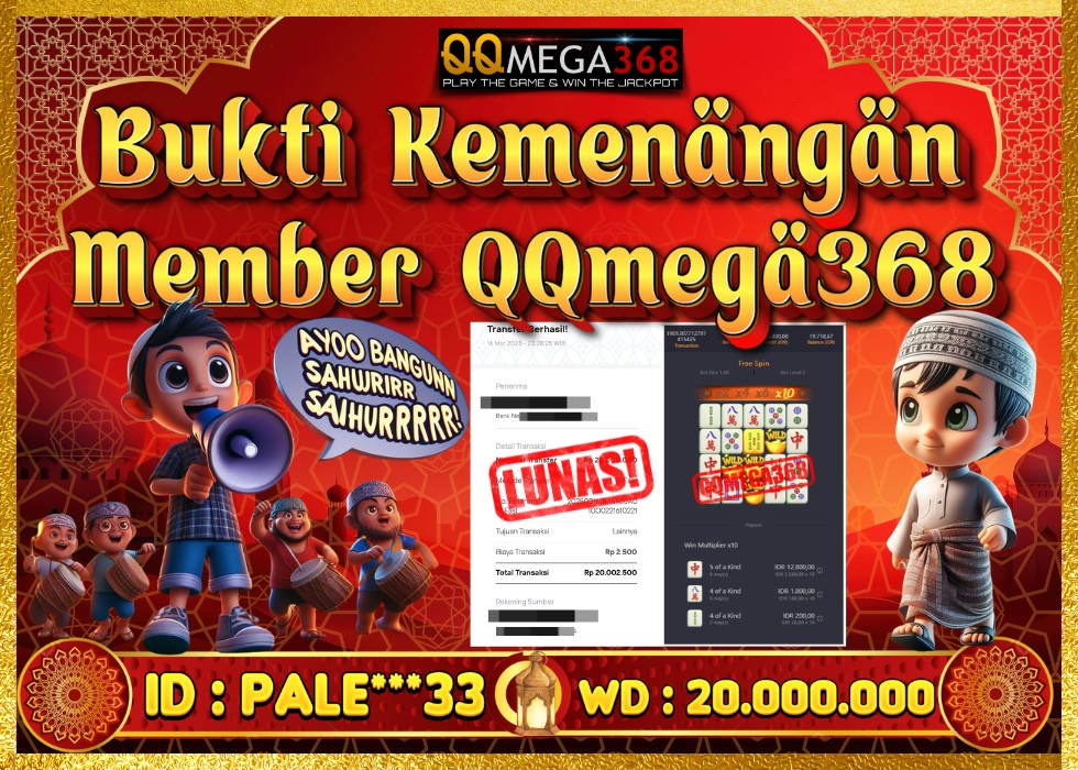 QQMEGA368 JACKPOT Rp 20.000.000 - LUNAS!!!