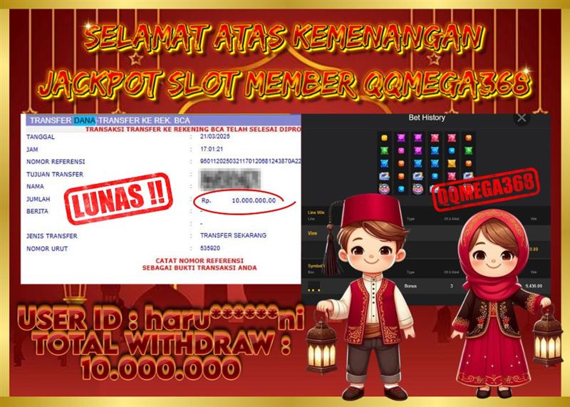 QQMEGA368 JACKPOT Rp 10.000.000 - LUNAS!!!