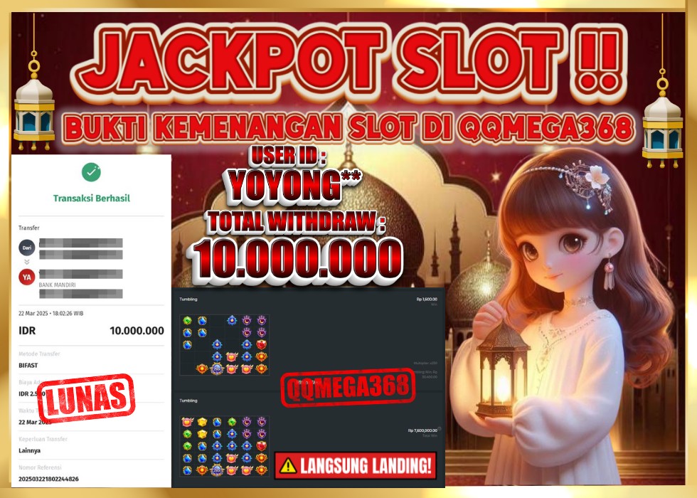 QQMEGA368 JACKPOT Rp 10.000.000  - LUNAS!!!