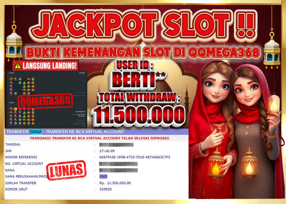 QQMEGA368 JACKPOT Rp 11.500.000  - LUNAS!!!