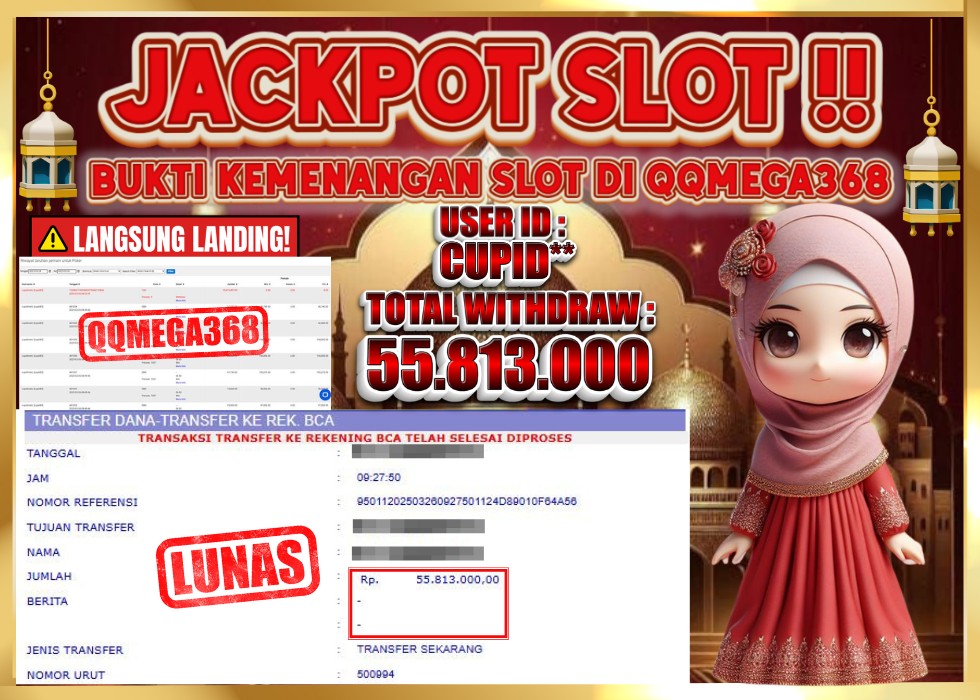 QQMEGA368 JACKPOT Rp 55.813.000  - LUNAS!!!