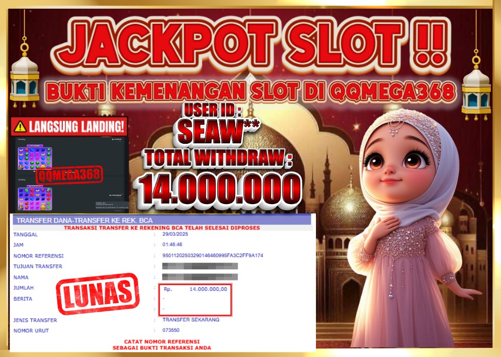 QQMEGA368 JACKPOT Rp 14.000.000  - LUNAS!!!
