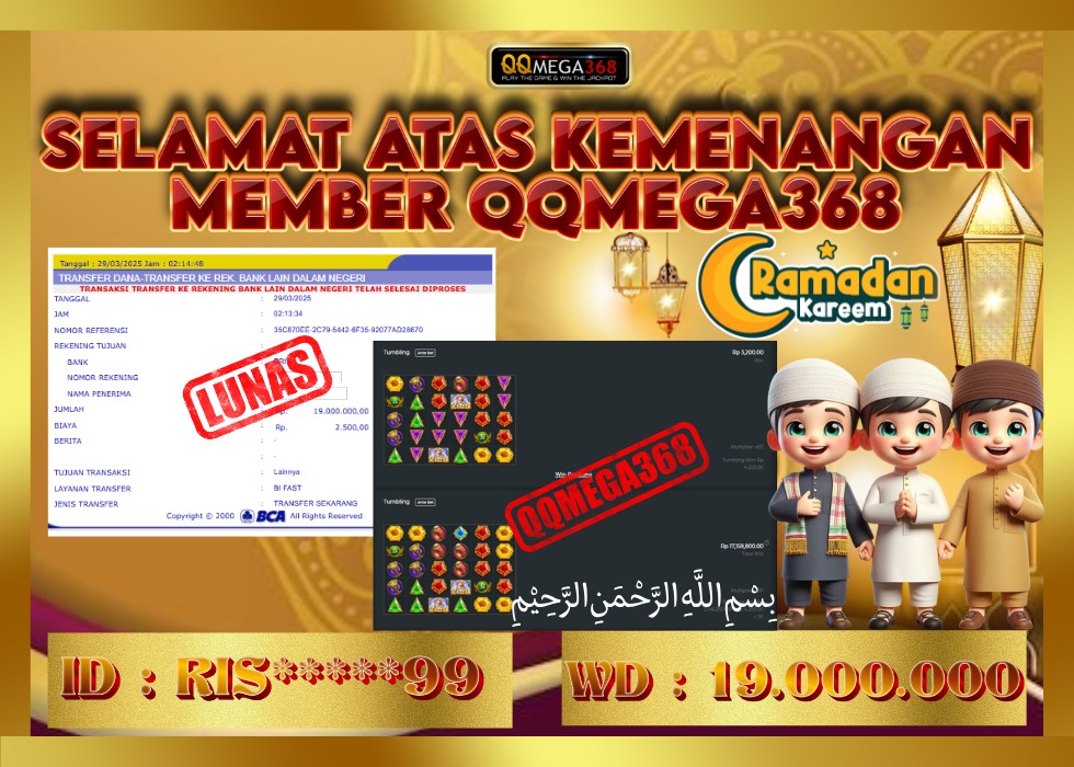 QQMEGA368 JACKPOT Rp 19.000.000 - LUNAS!!!