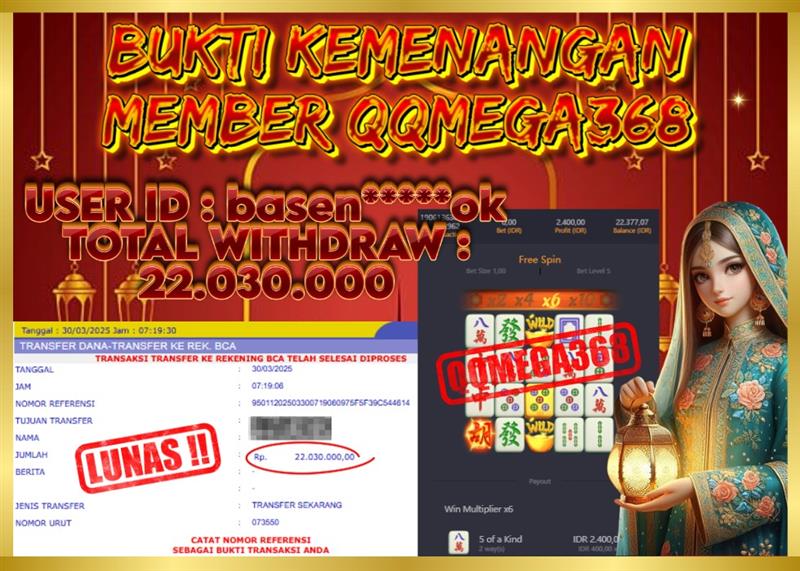 QQMEGA368 JACKPOT Rp 22.030.000 - LUNAS!!!