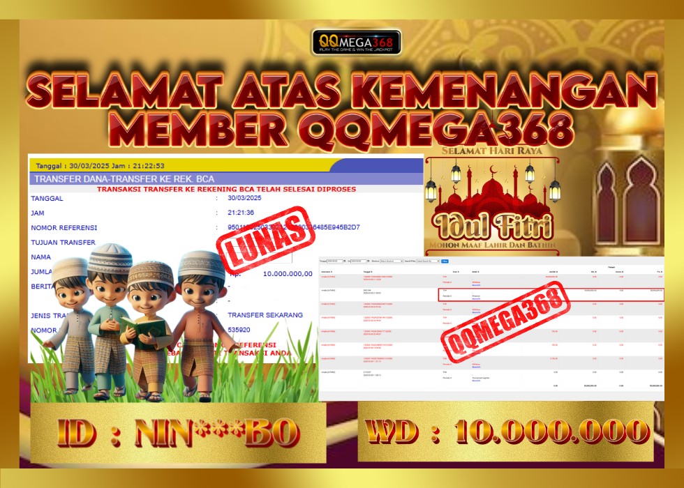 QQMEGA368 JACKPOT Rp 10.000.000 - LUNAS!!!