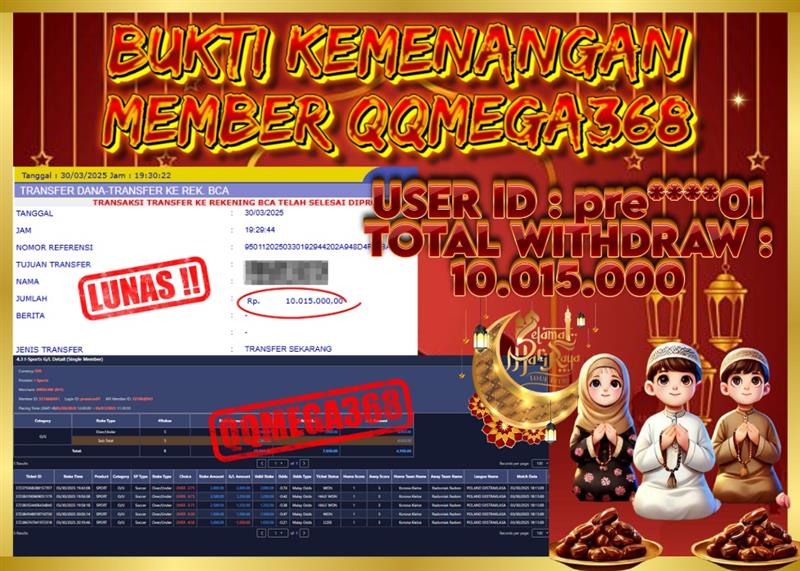 QQMEGA368 JACKPOT Rp 10.015.000 - LUNAS!!!