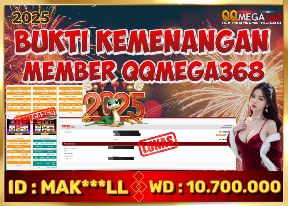 QQMEGA368 JACKPOT Rp 15.050.000 - LUNAS!!!