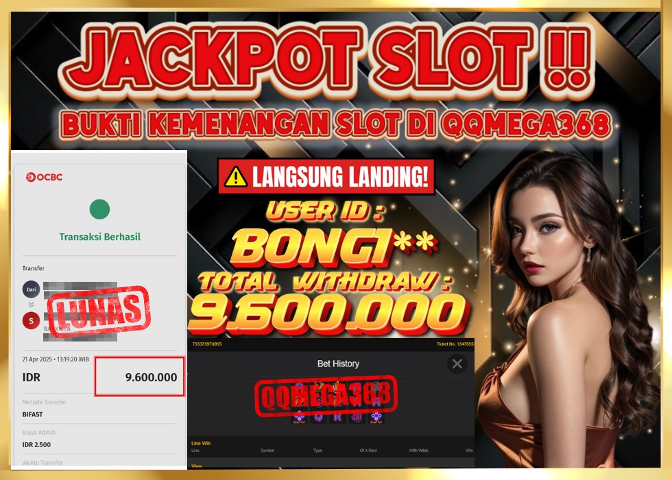 QQMEGA368 JACKPOT Rp 9.600.000 - LUNAS!!!