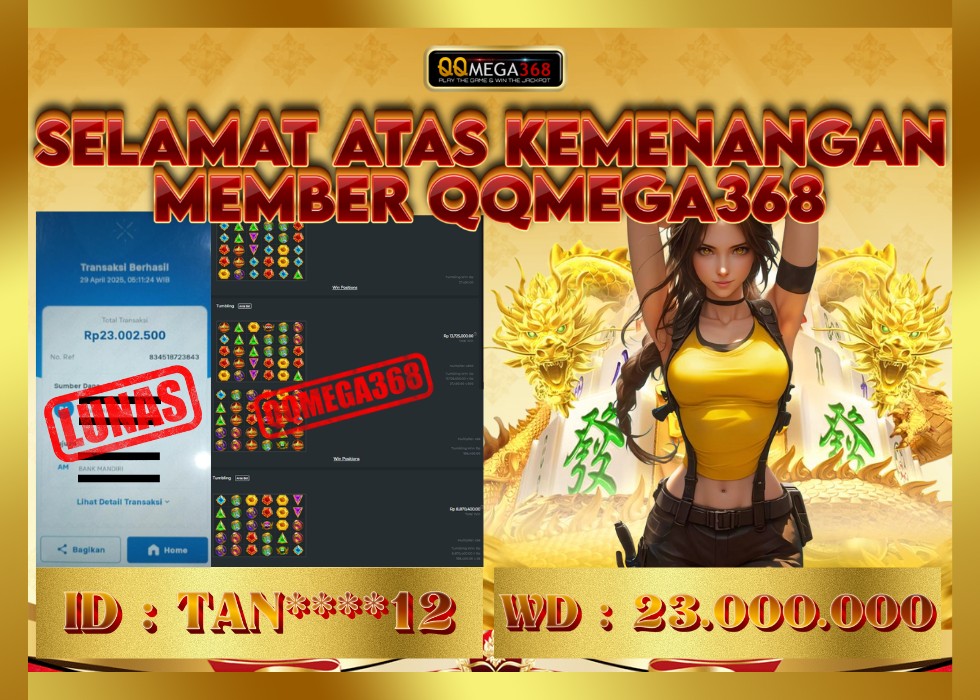 QQMEGA368 JACKPOT Rp 23.000.000 - LUNAS!!!